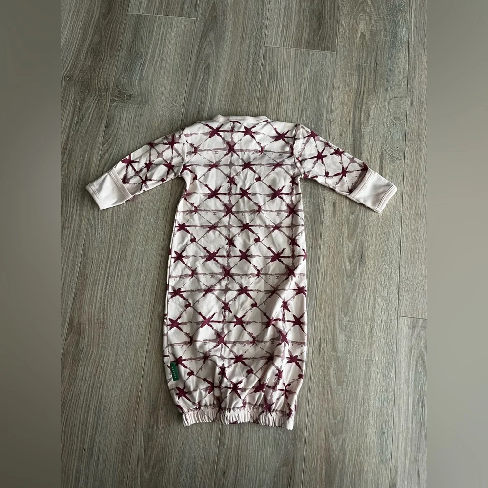 NWT Parade Baby Sleeping Gown Organic Cotton Pink Tie Dye - Size 3-6 months - Picture 4 of 7